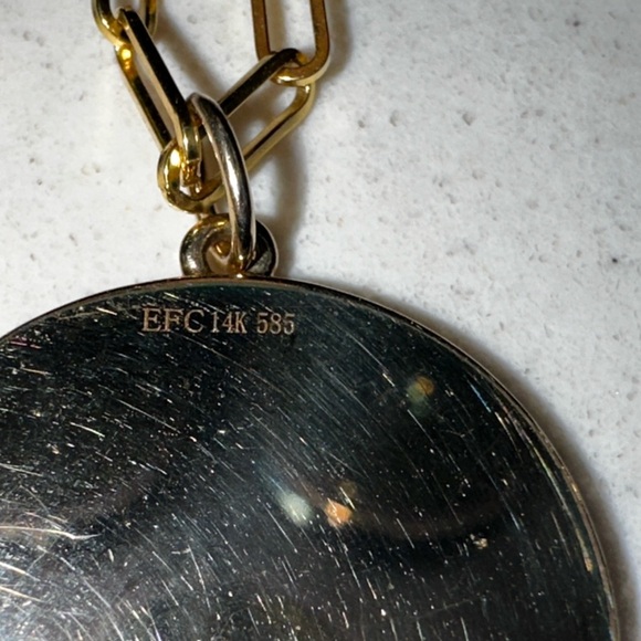 EF COLLECTION Jumbo Diamond Good Luck Necklace - Picture 8 of 12